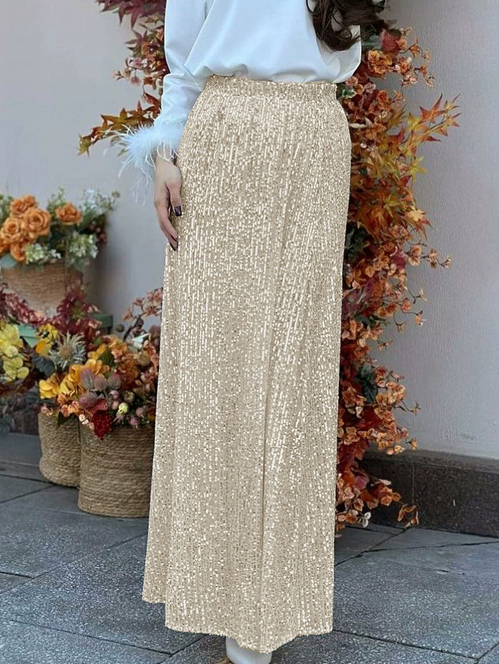 Zara Kaikuo Sequin Long Skirt Spring Summer